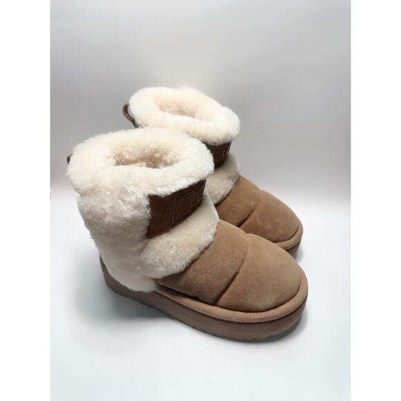 Ugg Classic Chillapeak Boots (Size 8) Platform Suede UggPlush Chestnut Brown NEW - Picture 2 of 7